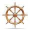 Antique wooden ship wheel