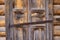 Antique wooden windows with metal antique latches