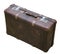 Antique worn leather suitcase isolated