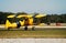 Antique yellow airplane