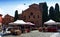 Antiques Market, Mercato Antiquario di Bologna, takes place in the square in front of St. Stephens Basilica