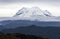 The Antisana volcano as seen from the hot springs of Papallacta in Ecuador.