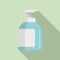 Antiseptic hand clean icon, flat style