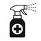 Antiseptic icon, hand sanitizers. Alcohol rub sanitizers kill most bacteria from hands and stop viruses spread prevention concept