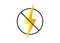 Antistatic material 3d icon. Static electricity lightning bolt sign. No electricity warning symbol. Vector illustration