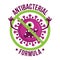Antiviral antibacterial formula - Hand sanitizer vector icon