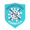 Antiviral antibacterial formula shield icon