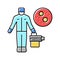 antiviral sanitization color icon vector illustration