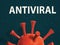 Antiviral theme with a red virus