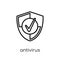 Antivirus icon. Trendy modern flat linear vector Antivirus icon