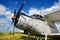 Antonov AN-2 airplane on the field - aircraft landscape