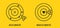 Antonyms with precision and imprecision, hitting the target. Yellow black flat vector banner.