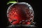 Ants and a fresh red apple, generative Ai