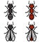 Ants logos symbols icons signs set