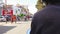 Antsirabe, Madagascar - May 06, 2019: View from passenger seat, riding bicycle tuktuk rickshaw pulled by local Malagasy man. More