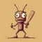 Antsy Insect: A Desertpunk Baseball Illustration