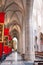 Antwerp, Belgium interior arches and vaulted ceiling of the Cathedral of our lady