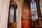 Antwerp, Belgium interior arches and vaulted ceiling of the Cathedral of our lady