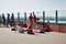 Antwerp, Belgium - May 10, 2015: People visit rooftop of Museum aan de Stroom