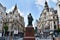 Antwerp, Belgium - May 10, 2015: Statue of Flemish painter David Teniers in Antwerp