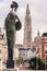 Antwerp, Belgium monument to the goddess Minerva