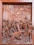 Antwerp - Fall of Jesus under cross. Carved relief in St. Pauls church (Paulskerk)