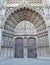 Antwerp - Main portal on the cathedral of Our Lady with the relief of Last judgment