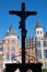 Antwerp - Silhouette of cross in Steen castle