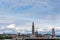 Antwerp skyline along the Scheldt river