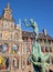 Antwerp - Town hall and Brabo fountain in morning light.