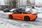 Anuary 3, 2013; Kiev, Ukraine. Jaguar XJ220. Vehicle in motion. Winter. Cold