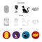 Anubis, Ankh, Cairo citadel, Egyptian beetle.Ancient Egypt set collection icons in flat,outline,monochrome style vector
