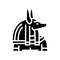 anubis egypt glyph icon vector illustration