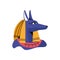 Anubis Egyptian god character isolated icon
