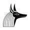 Anubis head icon, simple style
