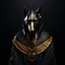 Anubis Unveiled: AI-Crafted Portrait of the Egyptian God on Black