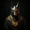 Anubis Unveiled: AI-Generated Portrait of the Egyptian God on Black