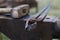 Anvil , blacksmith tools close-up