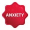 Anxiety misty rose red starburst sticker button