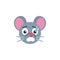 Anxiety mouse face emoji flat icon