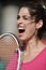 Anxious Athlete Colombian Person With Tennis Racket