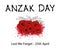 ANZAC Australia New Zealand Army Corps Day card in vector format.