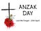 ANZAC Australia New Zealand Army Corps Day card in vector format.