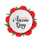 Anzac day calligraphy hand lettering. Wreath of red poppy flowers symbol of Remembrance day. Lest we forget. Vector template for