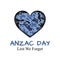 Anzac Day card with camouflage heart