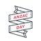 Anzac day isolated greeting emblem