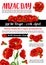 Anzac Day Lest We Forget red poppy vector poster