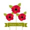 Anzac Day with poppies and text Lest we forget.