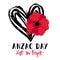 Anzac day vector card