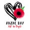 Anzac day vector card